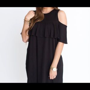 😍 cold shoulder tunic black plus size